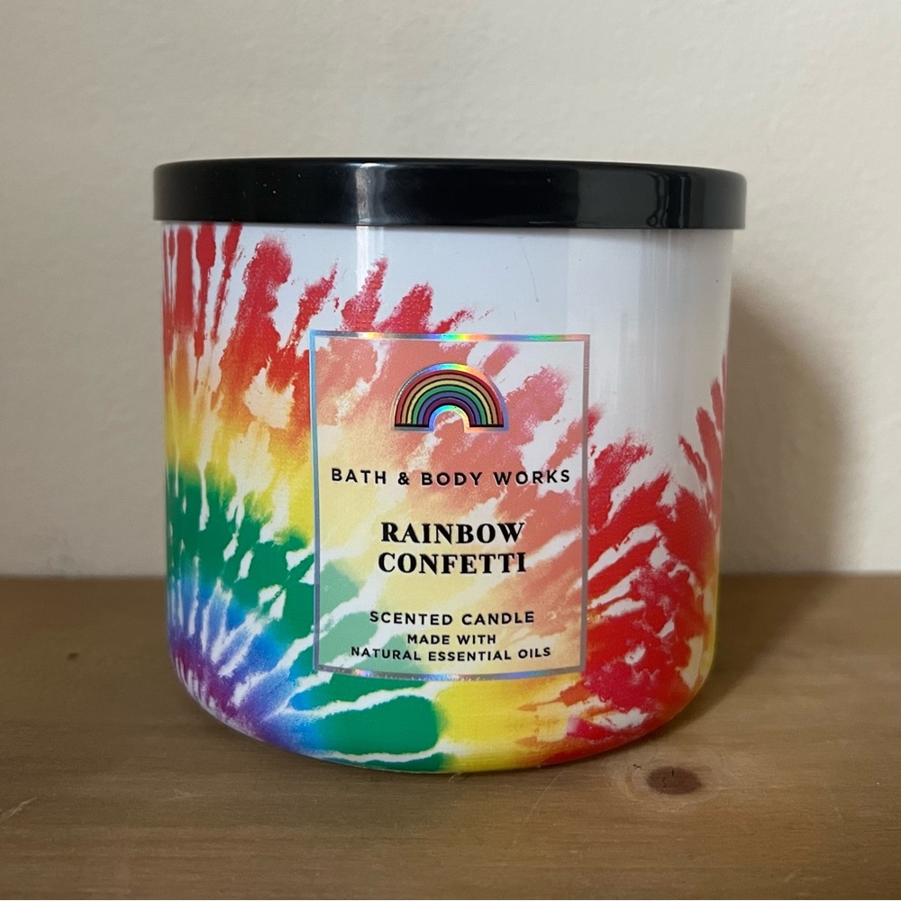 BBW RAINBOW CONFETTI  3 Wick Candle